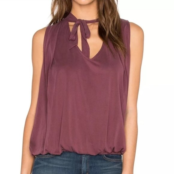 Free People Forget Me Not Tie-Neck Tank Shiraz XS - Picture 5 of 16